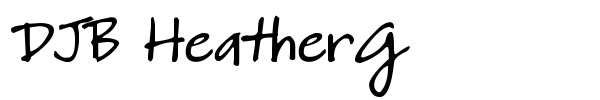 DJB HeatherG font preview